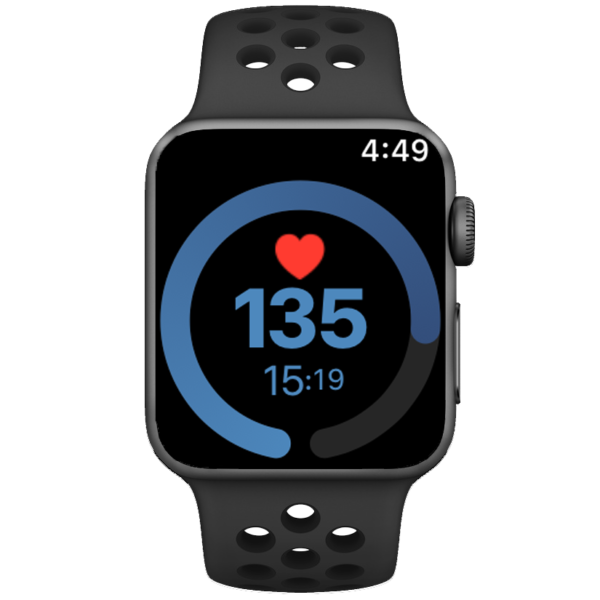 ZonePRO Audio Apple Watch App in zone 2 / Blue Zone