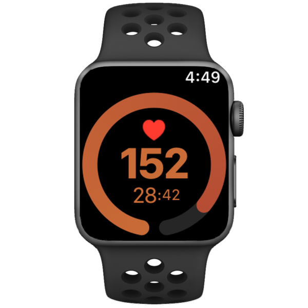 ZonePRO Audio Apple Watch App in zone 4 / Orange Zone